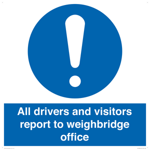 All drivers and visitors report to weighbridge office